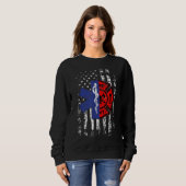EMT Firefighter Firefighter EMT American Flag Gift Trui (Voorkant volledig)