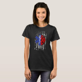 Emt Firefighter Firefighter Emt American Flag T-shirt (Voorkant volledig)