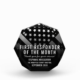 EMT First Responder of the Month White Line Flag Acryl Prijs