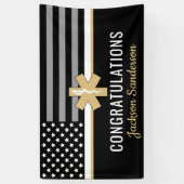 EMT First Responder Thin White Line EMS Retirement Spandoek (Verticaal)