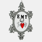 EMT for Life Tin Sneeuwvlok Ornament (Links)