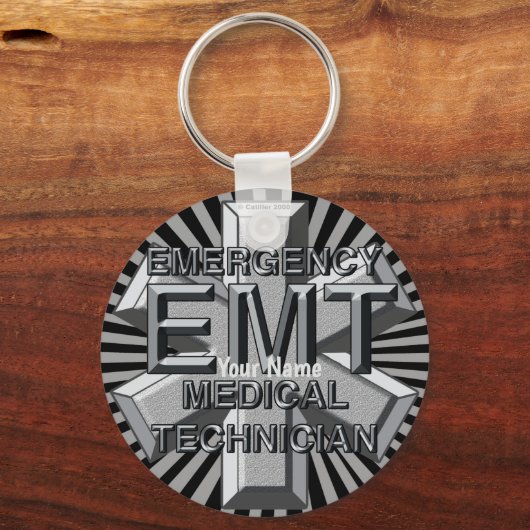 EMT Gray Logo sleutelhanger (Voorkant)