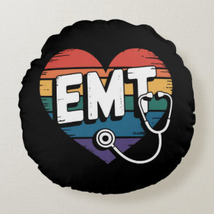 EMT Hart – Gouden Bloemstuk Stethoscoop Rond Kussen