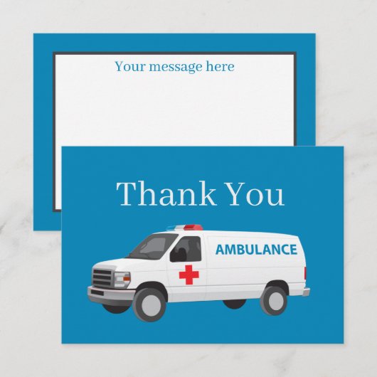 EMT Hartelijk dank Notitiekaartje (Voorkant / Achterkant)