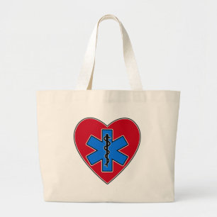 EMT Heart Grote Tote Bag