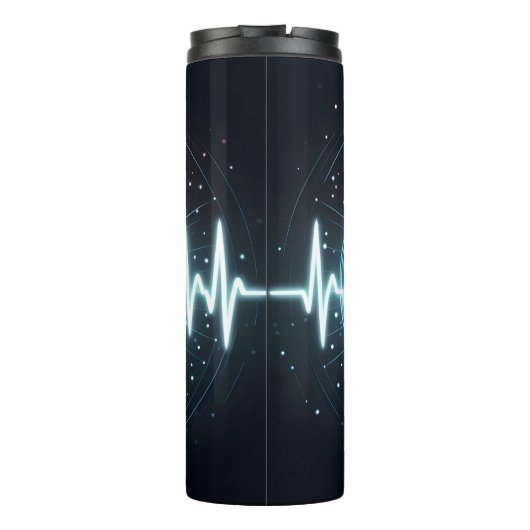 EMT Heartbeat Glowing Medical Design Thermosbeker (Achterkant)