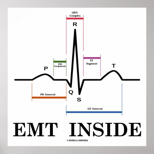 EMT Inside (Sinus Rhythm-elektrocardiogram) Poster (Voorkant)