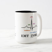 EMT Inside (Sinus Rhythm-elektrocardiogram) Tweekleurige Koffiemok (Voorkant rechts)