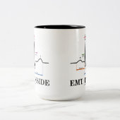 EMT Inside (Sinus Rhythm-elektrocardiogram) Tweekleurige Koffiemok (Center)