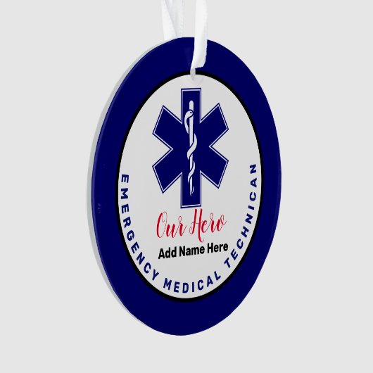 EMT kerstcadeautjes Ornament (voorkant)