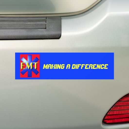 emt, maak een verschil bumpersticker (Op auto)