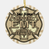 EMT Maltese kruis Keramisch Ornament (Voorkant)