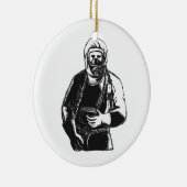 EMT met Hazmat Suit Scratchboard Keramisch Ornament (Rechts)