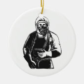 EMT met Hazmat Suit Scratchboard Keramisch Ornament (Voorkant)