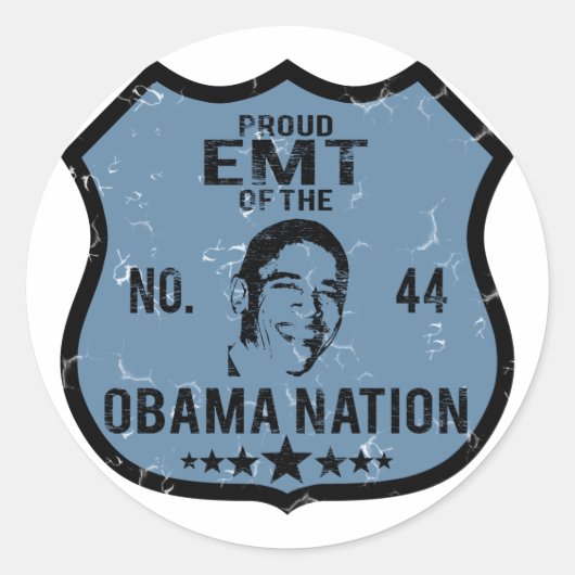 EMT Obama Nation Ronde Sticker (Voorkant)