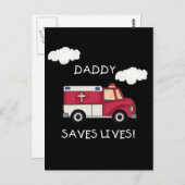 EMT Papa bewaart levende T-shirts en cadeautjes Briefkaart (Voorkant / Achterkant)