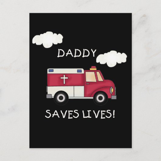 EMT Papa bewaart levende T-shirts en cadeautjes Briefkaart (Voorkant)