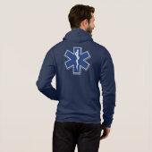 EMT Paramedic EMS Star of Life Shirten Hoodie (Achterkant volledig)