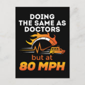 EMT Paramedic Grappig Zelfde als Artsen 80 MPH Briefkaart (Voorkant)