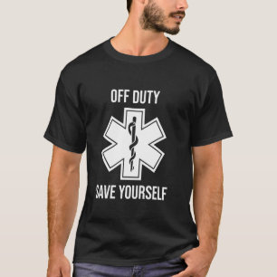 Emt Paramedic Off Duty Red uzelf T-shirt