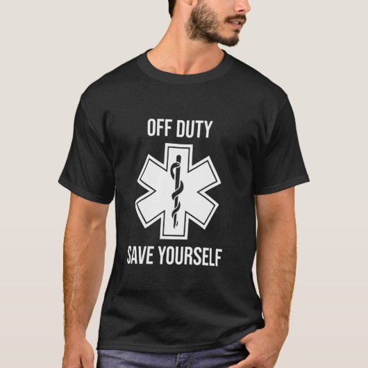 Emt Paramedic Off Duty Red uzelf T-shirt (Voorkant)