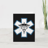 EMT Paramedic Star - Caduceus EMS First Responder Kaart (Voorkant)