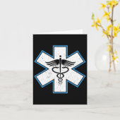 Emt Paramedicus Ster - Caduceus Ems Eerste Hulpver Kaart (Gele Bloem)