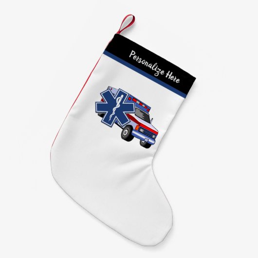 EMT Paramedische EMS Ambulance Kleine Kerstsok (Voorkant (Hangend))