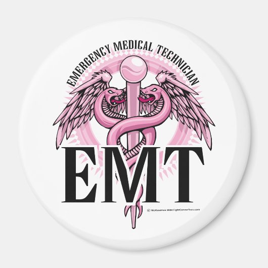 EMT Pink Caduceus Magneet (Voorkant)