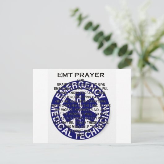 EMT Prayer Briefkaart (Staand voorkant)