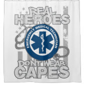 EMT Real Heroes Draag geen kapen Douchegordijn (Voorkant)