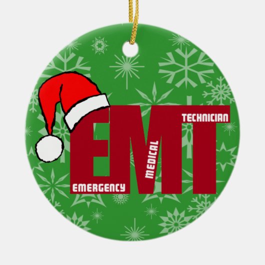 EMT SANTA CHRISTMAS ORNAMENT EMERGENCY MED TECH (Voorkant)