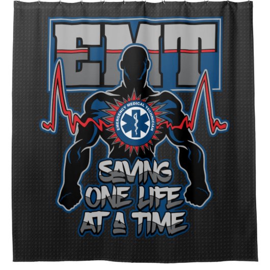 EMT Saving One Live tegelijk Douchegordijn (Voorkant)