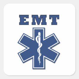 EMT Star of Life Classic Vierkante Sticker