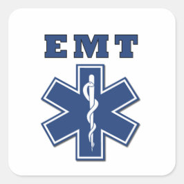 EMT Star of Life Classic Vierkante Sticker