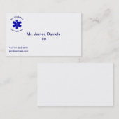 EMT Star of Life Shield Custom Visitekaartje (Voorkant / Achterkant)