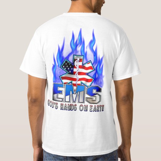 EMT Ster of Life  T-shirt (Achterkant)