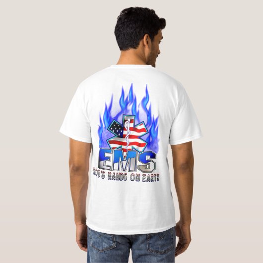 EMT Ster of Life  T-shirt (Achterkant volledig)