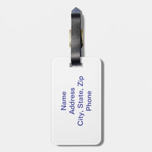 EMT Ster van leven Bagagelabel (Achterkant verticaal)