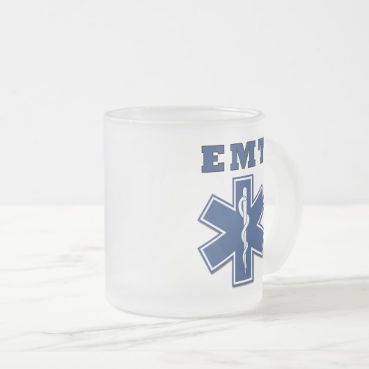 EMT Ster van leven Matglas Koffiemok (Voorkant rechts)