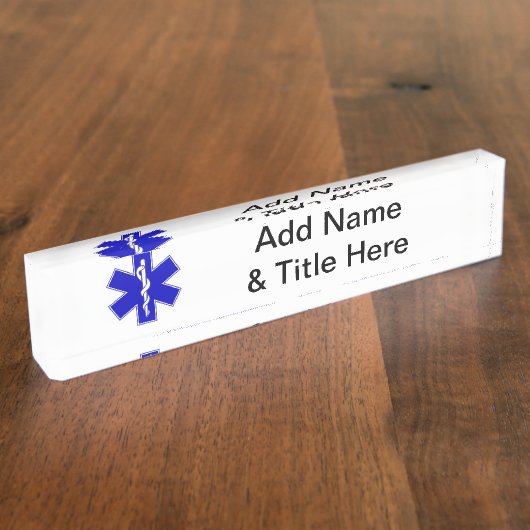 EMT Ster van leven Naambordje (Zijkant)