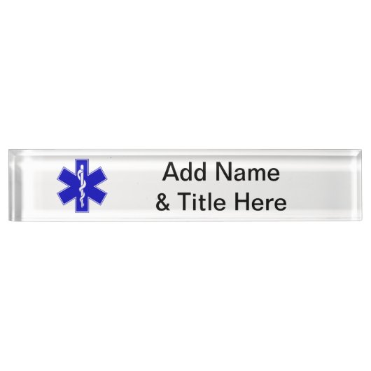 EMT Ster van leven Naambordje (Voorkant)