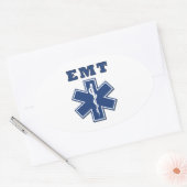 EMT Ster van leven Ovale Sticker (Envelop)