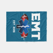 EMT-student afstuderen EMT EST ontwerp Fleece Deken (Voorkant (Horizontaal))