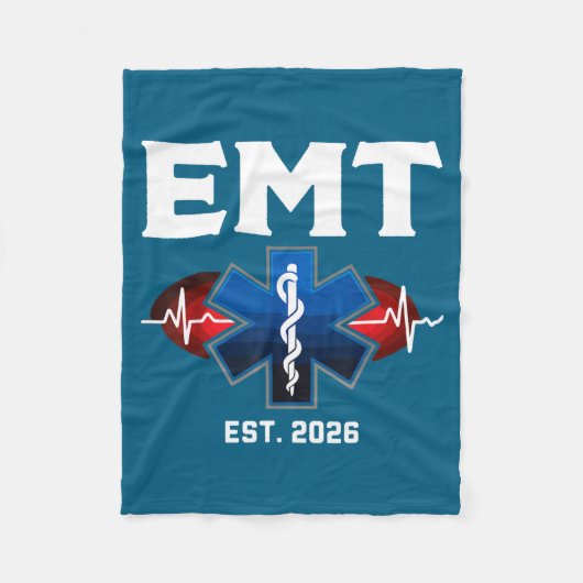 EMT-student afstuderen EMT EST ontwerp Fleece Deken (Voorkant)
