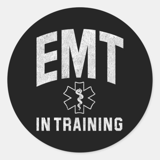 EMT student in opleiding Ronde Sticker (Voorkant)