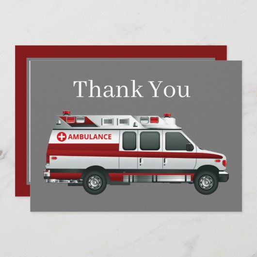 EMT voeg tekst toe Bedankkaart (Voorkant / Achterkant)