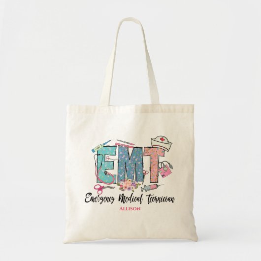 EMT voor speciaal roze blauw vrouwen Tote Bag (Voorkant)