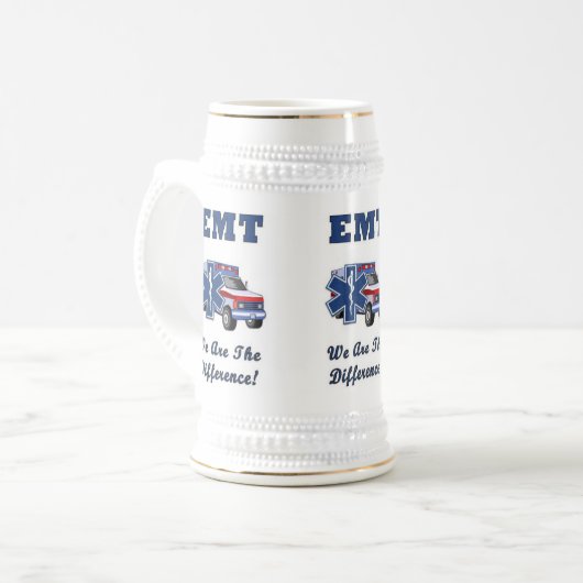 EMT We zijn het verschil Bierpul (Voorkant links)