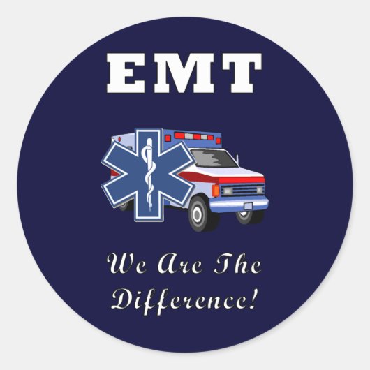 EMT We zijn het verschil Ronde Sticker (Voorkant)